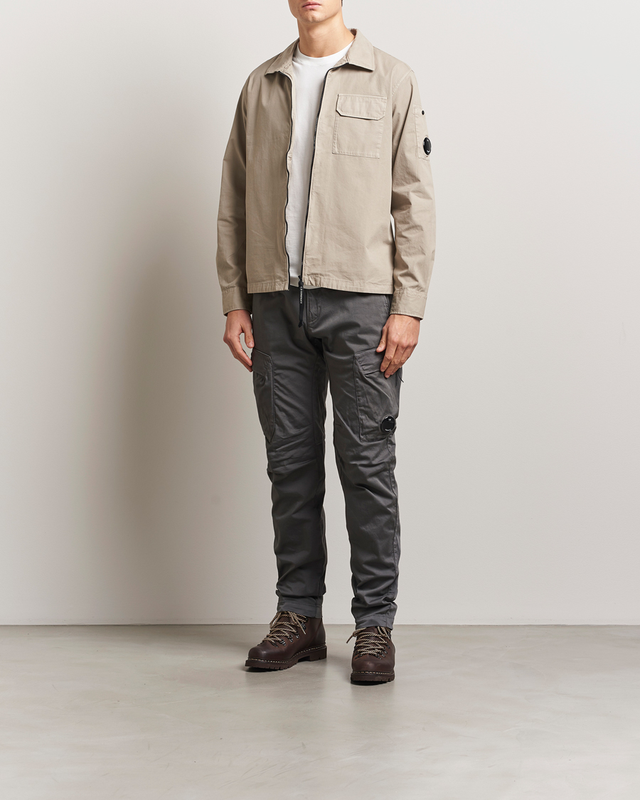 Homme | Pantalons | C.P. Company | Satin Stretch Cargo Pants Grey