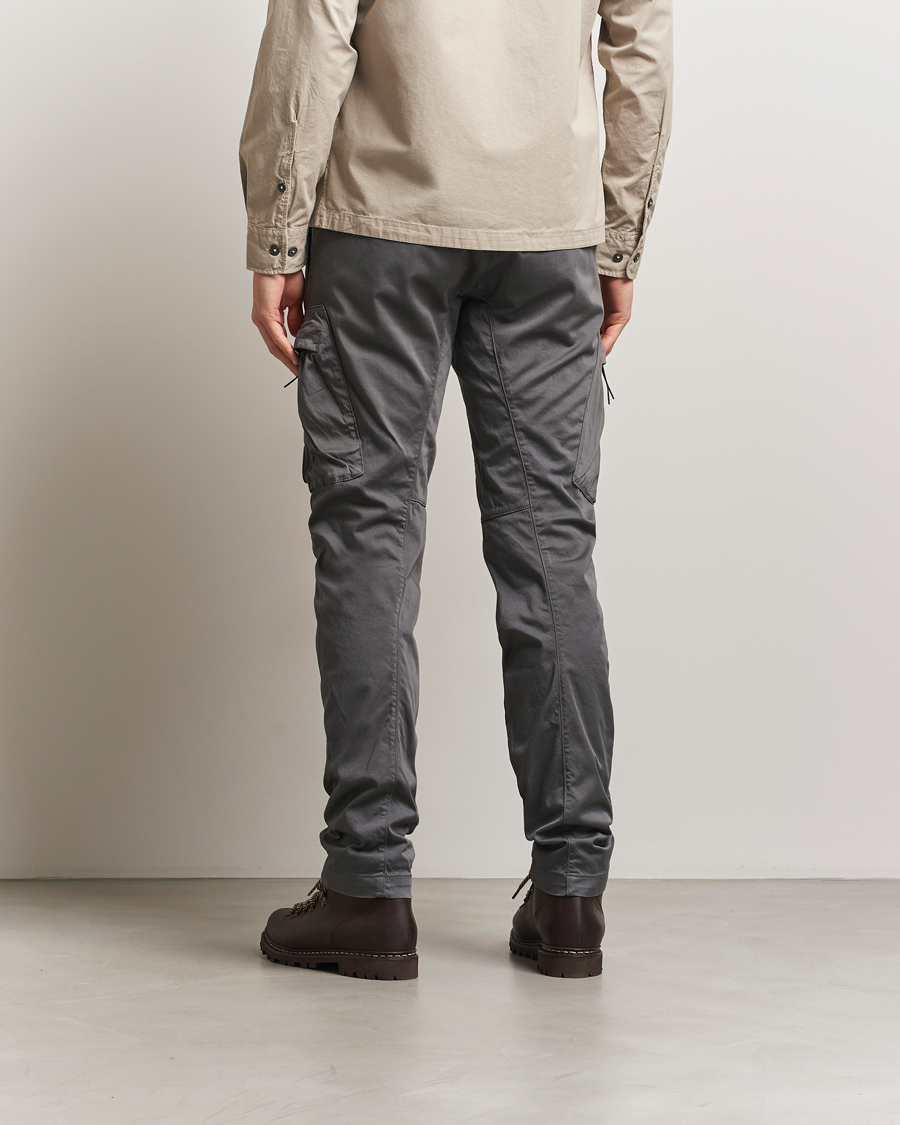 Homme | Pantalons | C.P. Company | Satin Stretch Cargo Pants Grey
