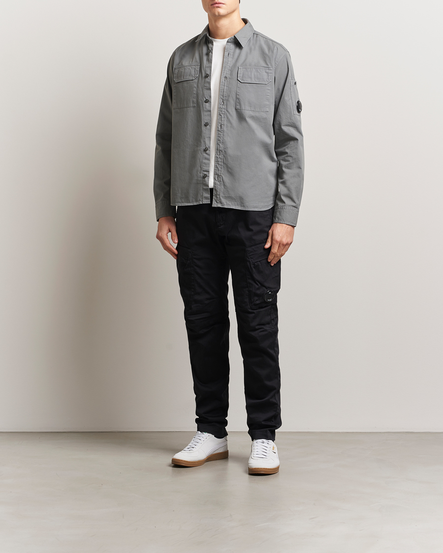 Homme | Pantalons | C.P. Company | Satin Stretch Cargo Pants Black