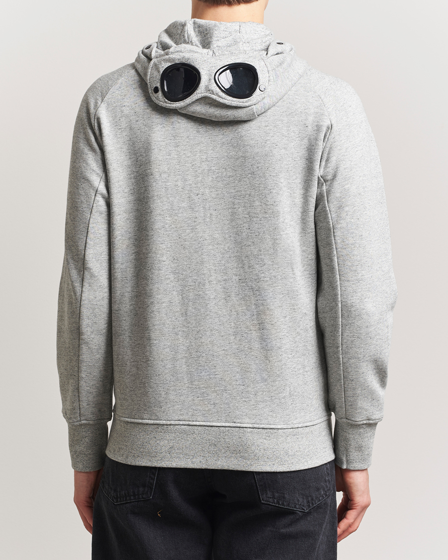 Homme | Pulls Et Tricots | C.P. Company | Diagonal Raised Fleece Full Zip Goggle Hoodie Grey