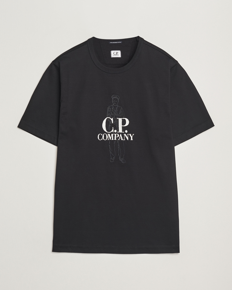 Homme | T-shirts | C.P. Company | Mercerized Heavy Cotton Back Logo T-Shirt Black