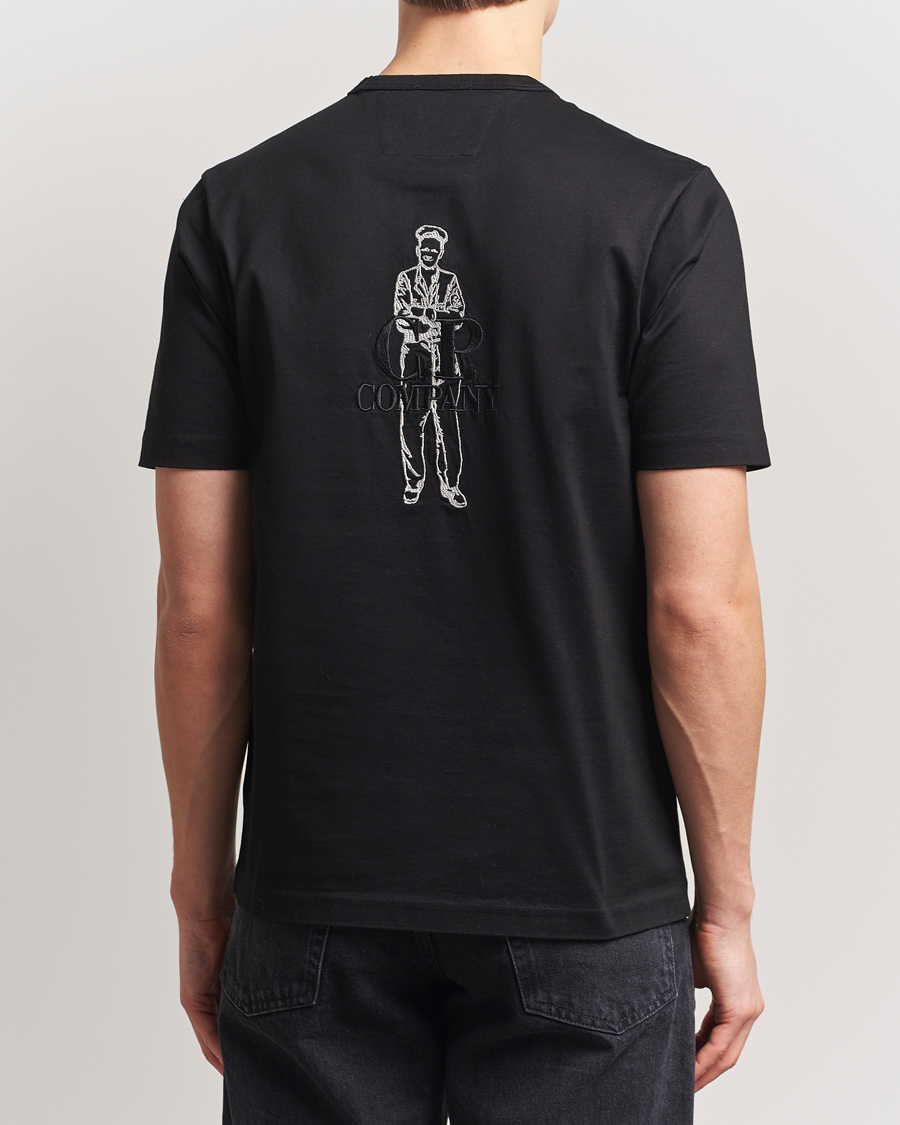 Homme | T-shirts | C.P. Company | Mercerized Heavy Cotton Back Logo T-Shirt Black