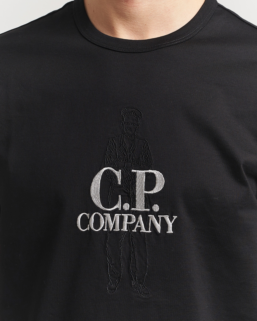 Homme | T-shirts | C.P. Company | Mercerized Heavy Cotton Back Logo T-Shirt Black