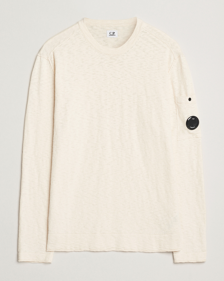 Homme | Pulls Et Tricots | C.P. Company | Knitted Cotton Crew Neck Off White