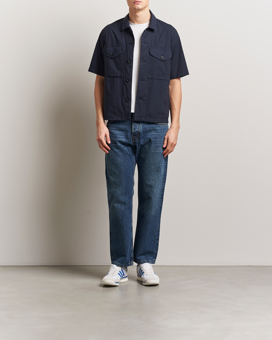 Homme | Chemises | C.P. Company | Short Sleeve Popline Shirt Navy