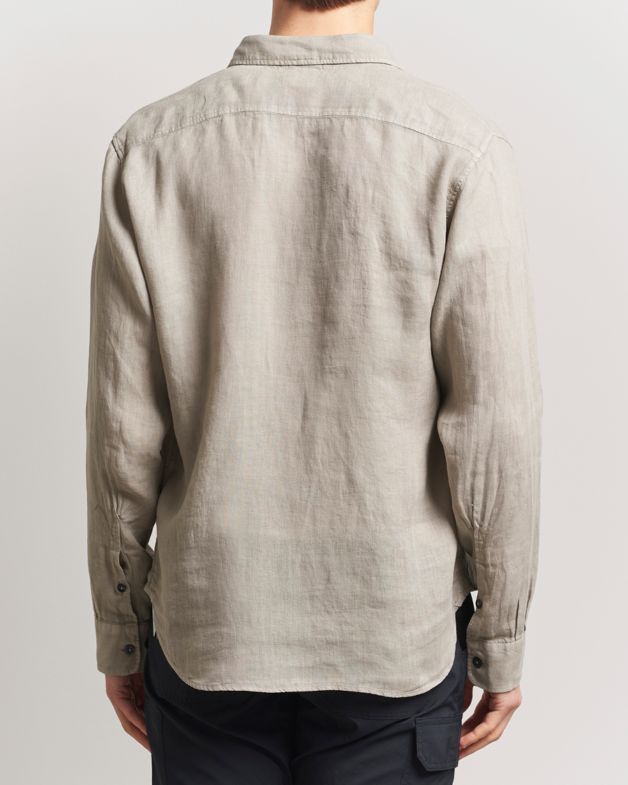 Homme | Chemises | C.P. Company | Long Sleeve Linen Shirt Taupe