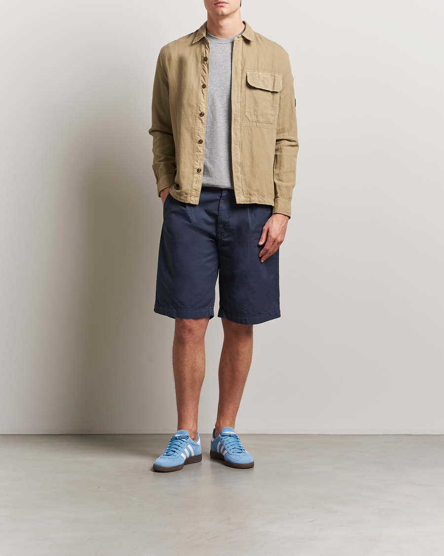 Homme | Shorts | C.P. Company | Cotton Gabardine Shorts Navy