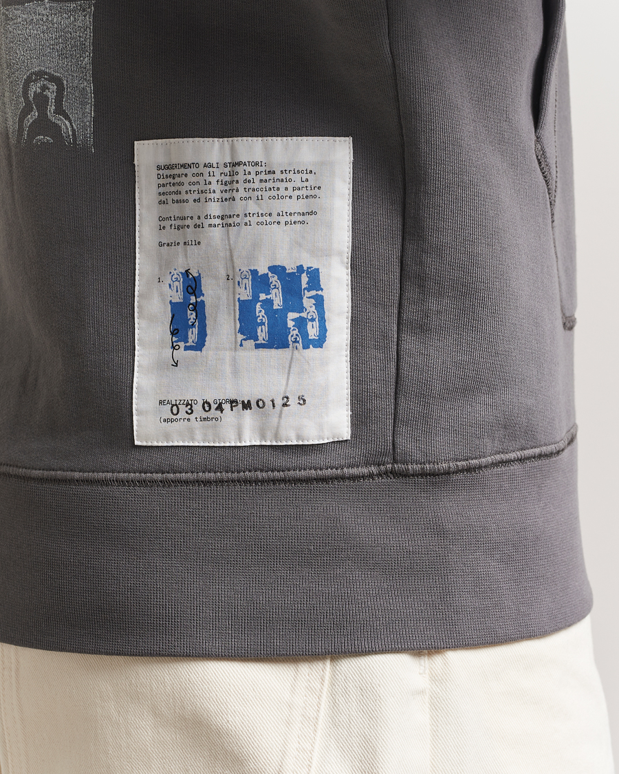 Homme | Pulls Et Tricots | C.P. Company | Cotton Fleece Back Logo Hood Grey