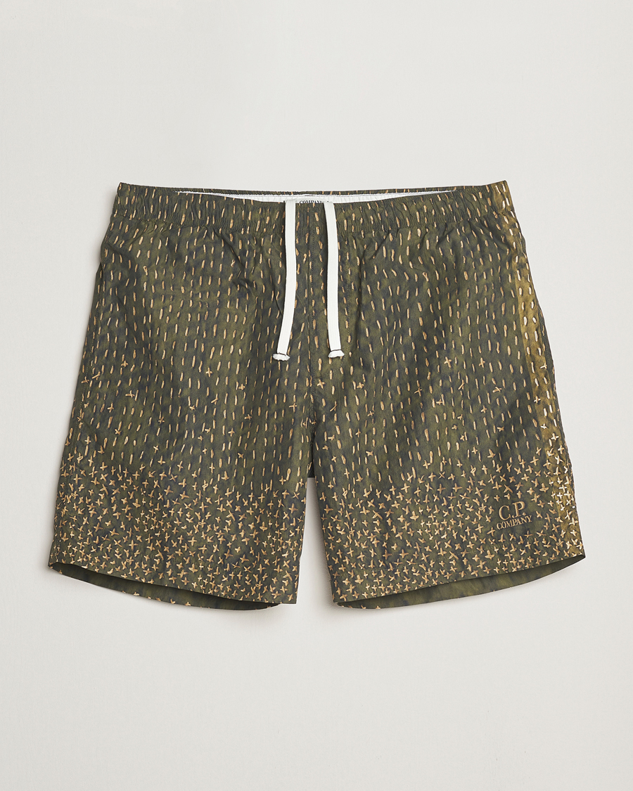 Homme | Maillots De Bain | C.P. Company | Sashiko Print Swimshorts Green
