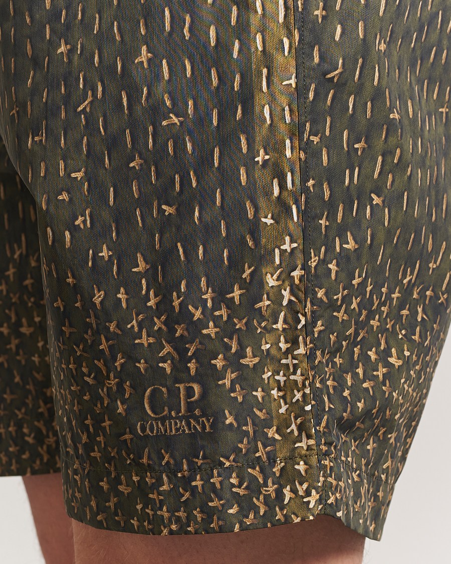 Homme | Maillots De Bain | C.P. Company | Sashiko Print Swimshorts Green