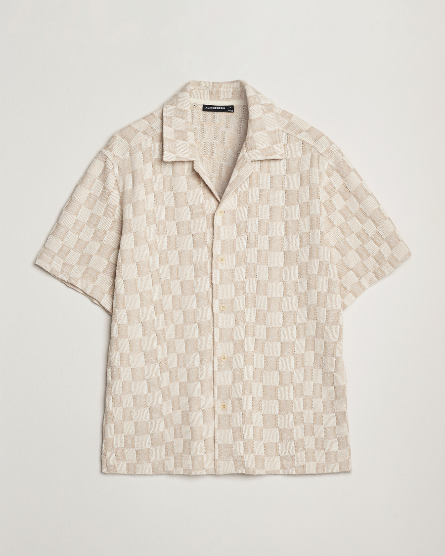 Homme | Chemises | J.Lindeberg | Torpa Resort Jersey Shirt Moonbeam