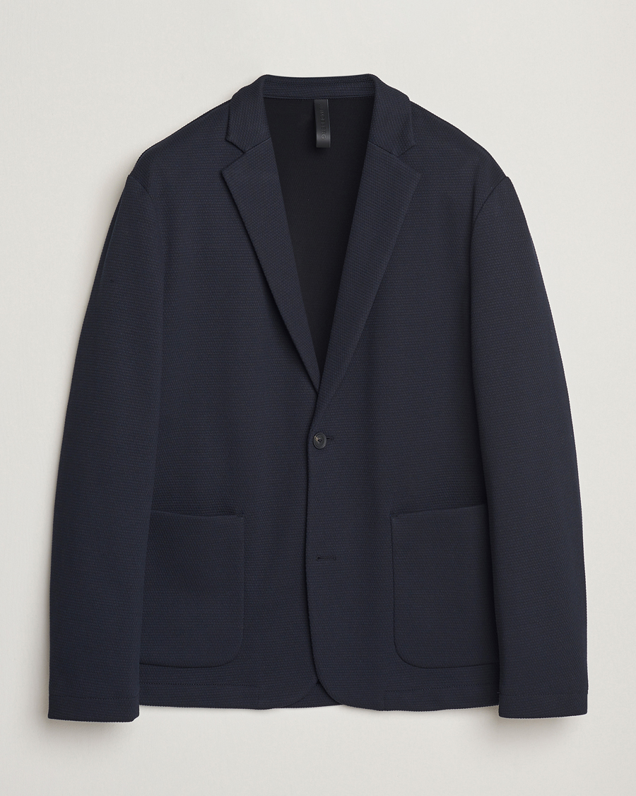 Homme | Blazers | J.Lindeberg | Calvon 3D Piquet Blazer Navy