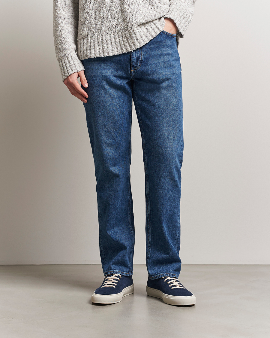 Homme | Jeans | J.Lindeberg | Cody Washed Reg Jeans Mid Blue