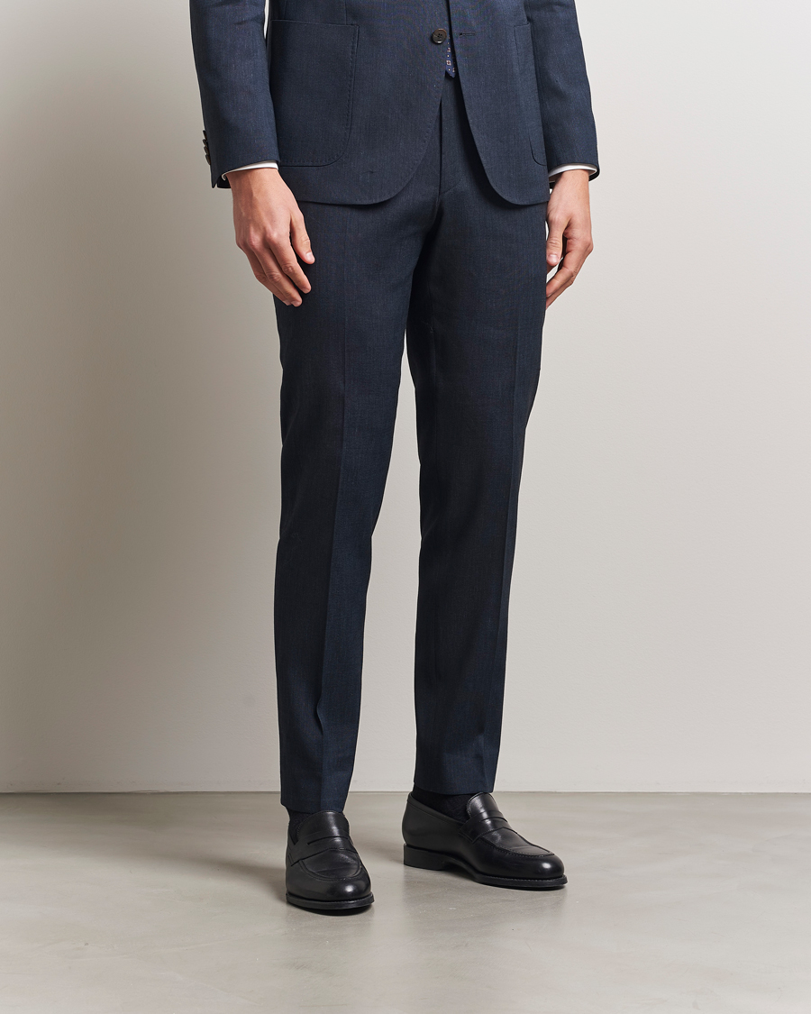 Homme | Pantalons | Morris | Heritage Linen Suit Trousers Navy