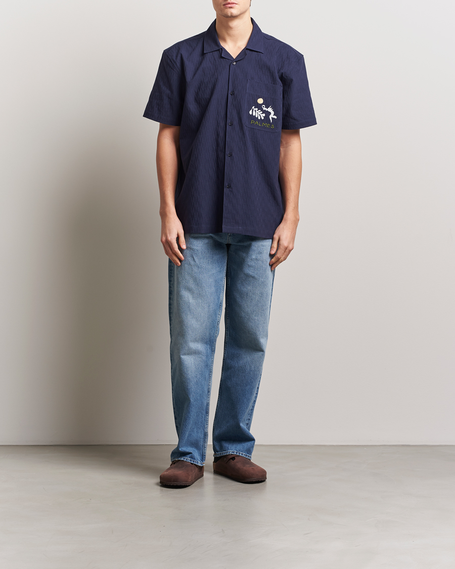 Homme | Chemises | Palmes | Garden Short Sleeve Shirt Navy