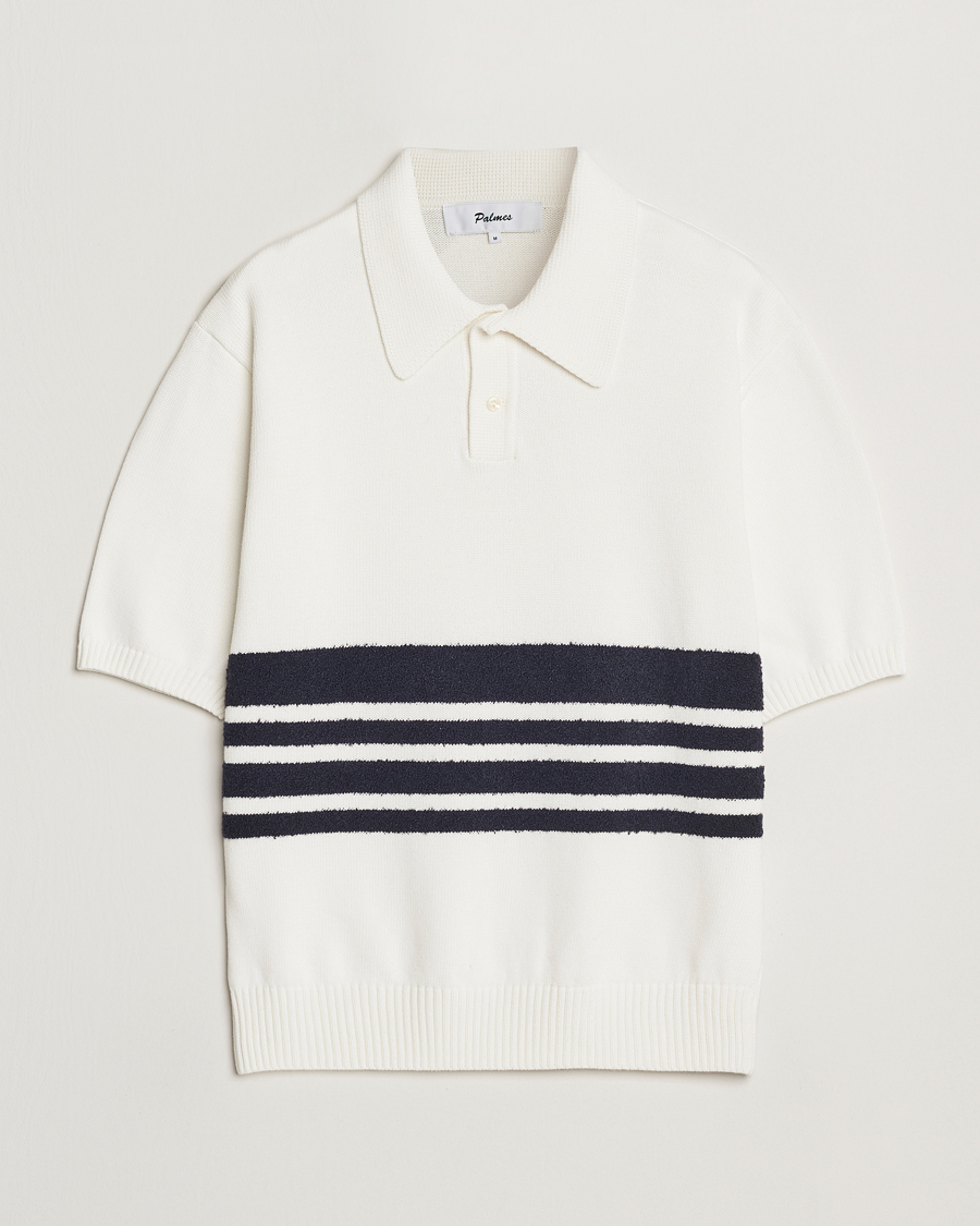 Homme | Polos | Palmes | Panel Knit Polo Off White