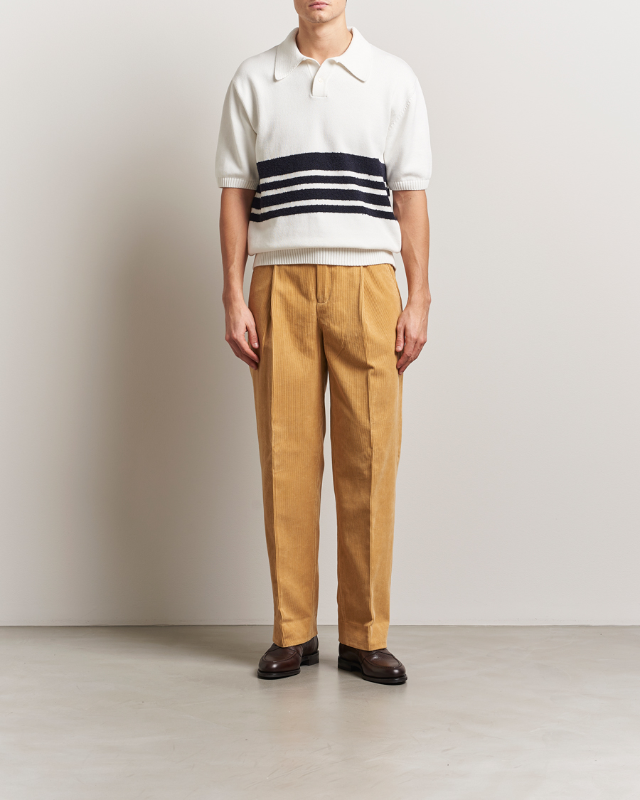 Homme | Polos | Palmes | Panel Knit Polo Off White