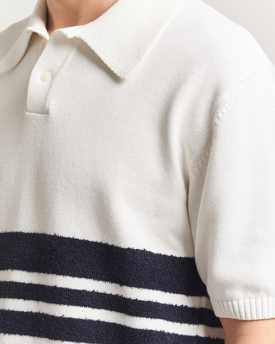 Homme | Polos | Palmes | Panel Knit Polo Off White