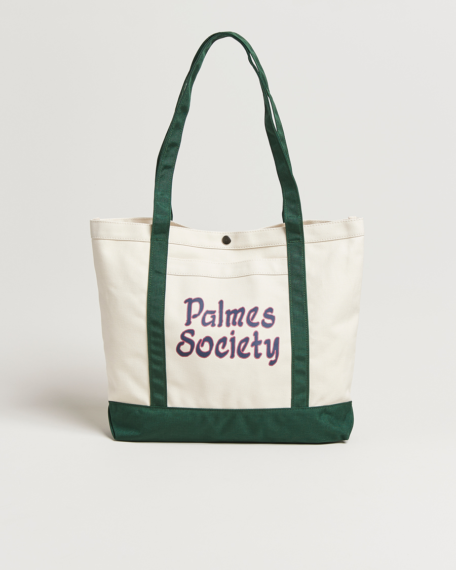 Homme | Palmes Society Tote Bag White/Green | Palmes | Society Tote Bag White/Green
