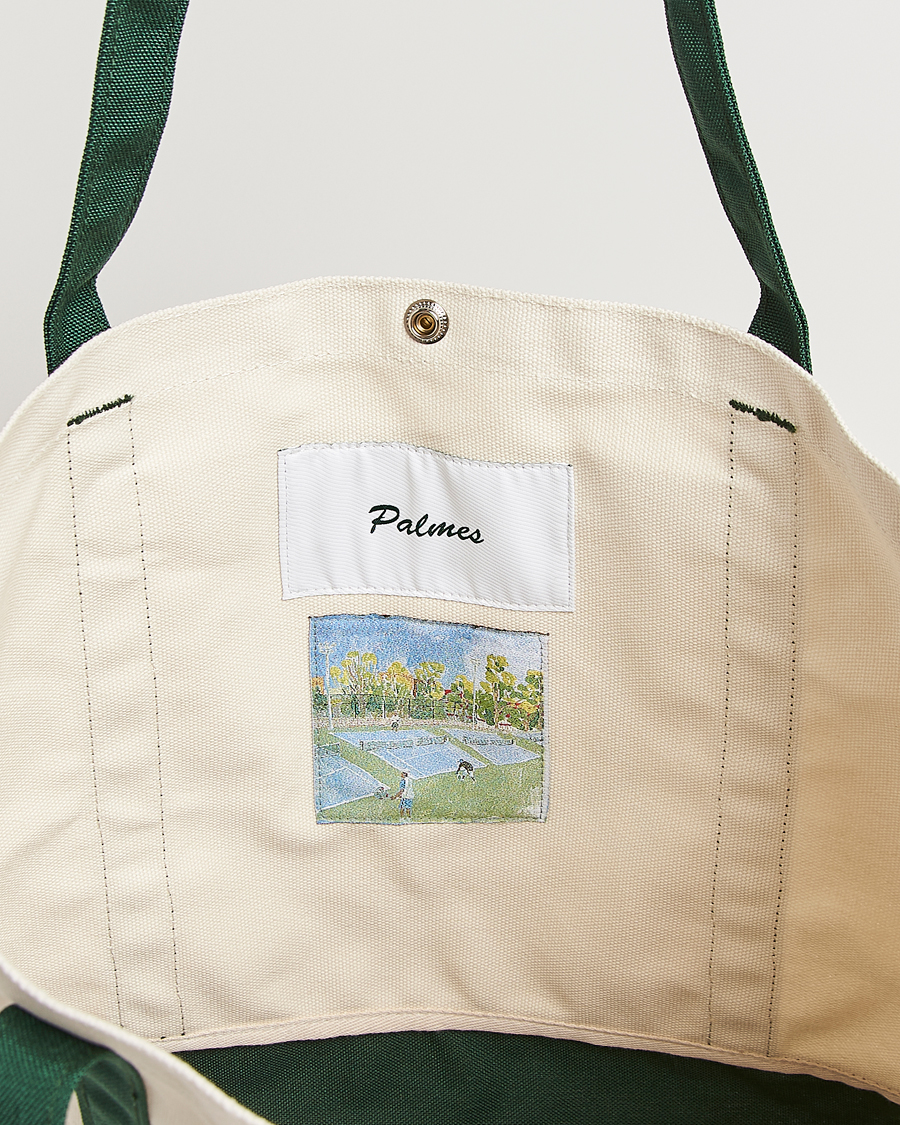 Homme | Palmes Society Tote Bag White/Green | Palmes | Society Tote Bag White/Green