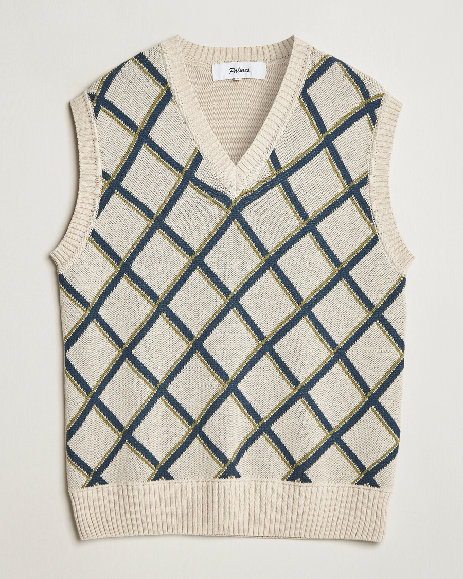 Homme | Pulls Et Tricots | Palmes | Argyle Knitted Vest Off White