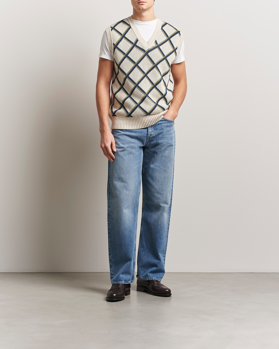Homme | Pulls Et Tricots | Palmes | Argyle Knitted Vest Off White