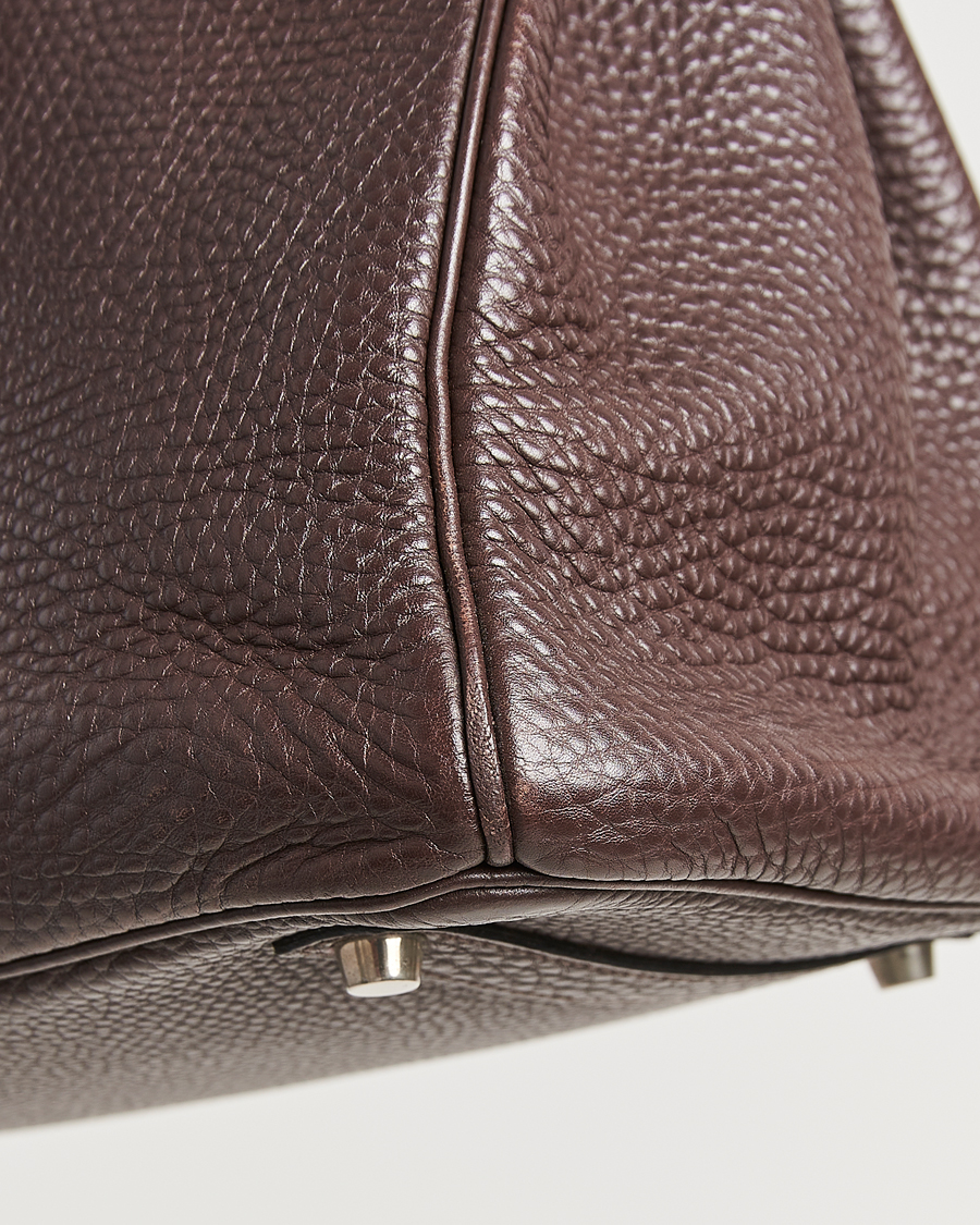 Homme | Hermès Pre-Owned Birkin 35 Taurillon Clemence Handbag Ebene | Hermès Pre-Owned | Birkin 35 Taurillon Clemence Handbag Ebene