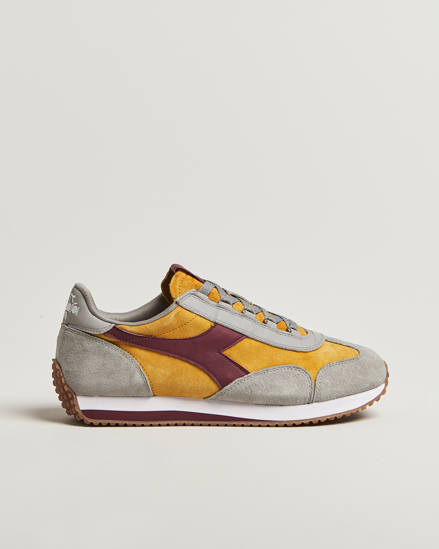Homme | Diadora Equipe 75 Running Sneaker Grey/Yellow | Diadora | Equipe 75 Running Sneaker Grey/Yellow