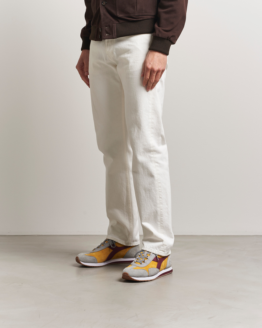 Homme | Diadora Equipe 75 Running Sneaker Grey/Yellow | Diadora | Equipe 75 Running Sneaker Grey/Yellow