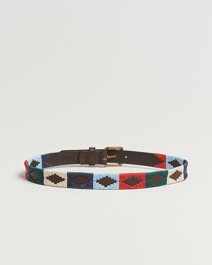 Homme | Ceintures | Pampeano | Multi Hand Stitched Classic Leather Belt 3,5cm