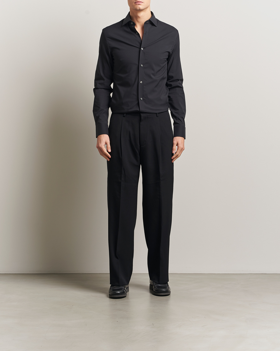 Homme | Chemises | Tiger of Sweden | Adley Slim Fit Cut Away Shirt Black