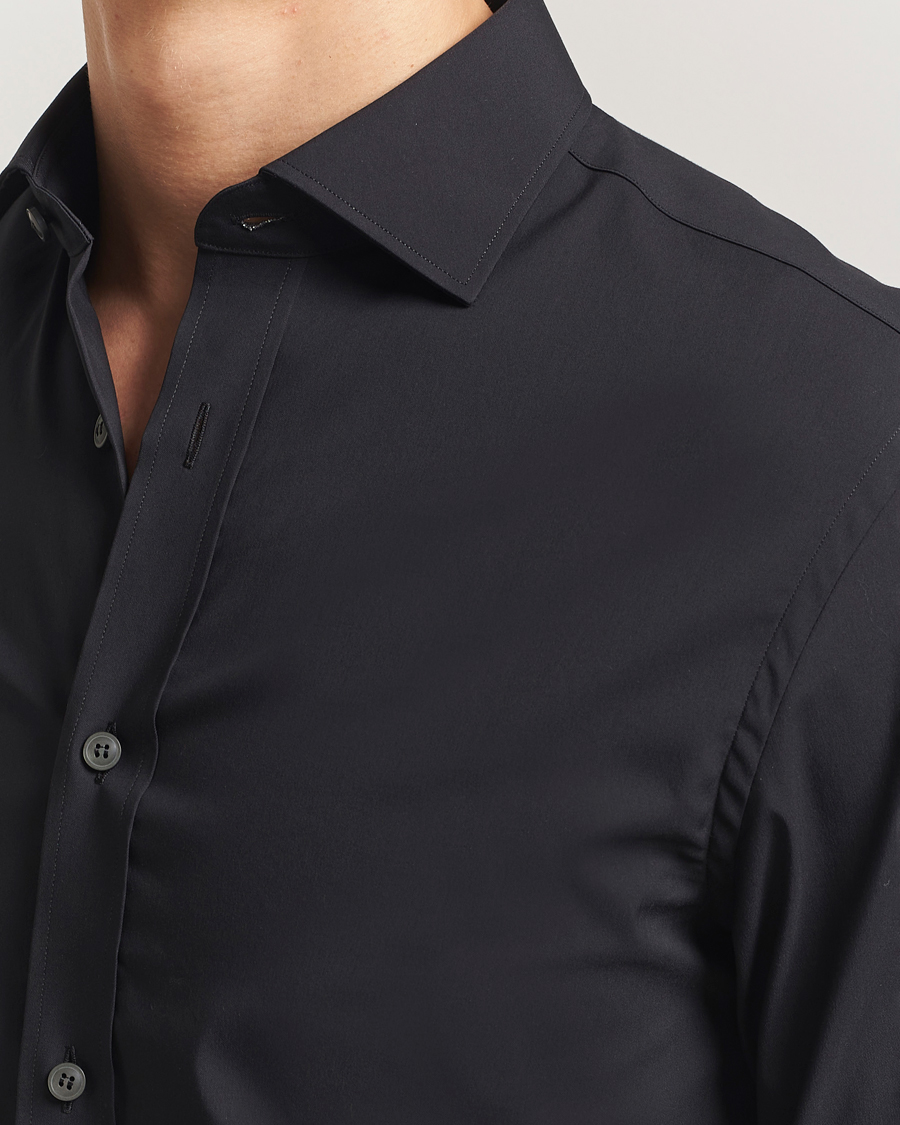 Homme | Chemises | Tiger of Sweden | Adley Slim Fit Cut Away Shirt Black