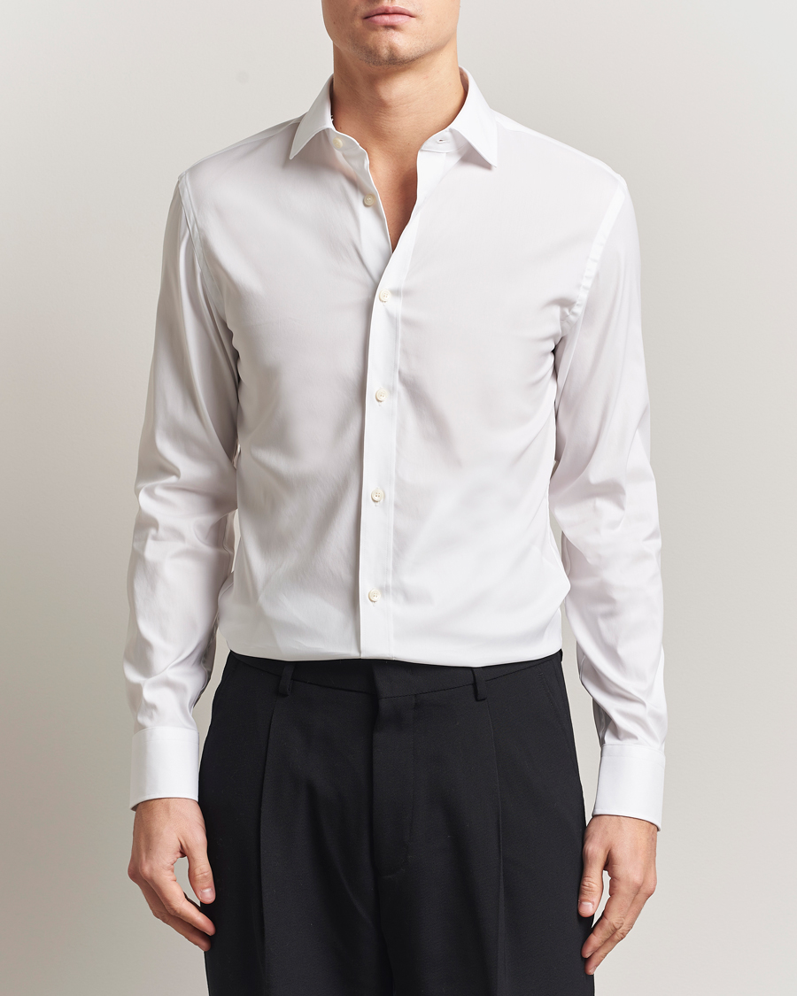 Homme | Chemises | Tiger of Sweden | Adley Slim Fit Cut Away Shirt White