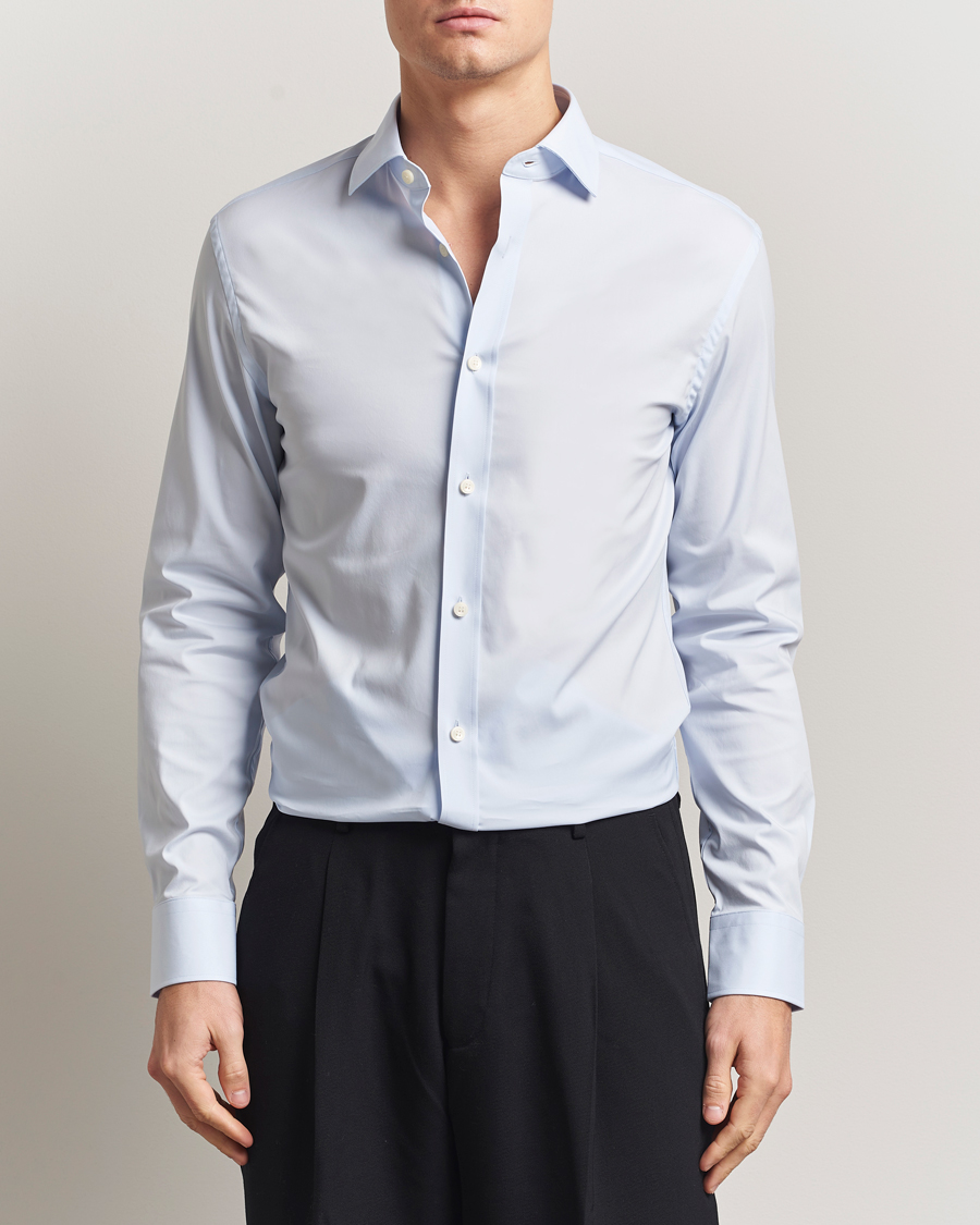 Homme | Chemises | Tiger of Sweden | Adley Slim Fit Cut Away Shirt Light Blue