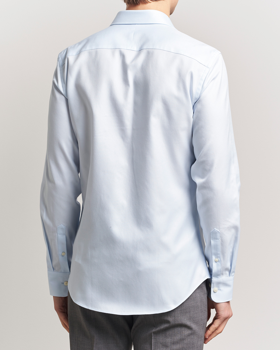 Homme | Chemises | Tiger of Sweden | Adley Structured Slim Fit Cut Away Shirt Light Blue