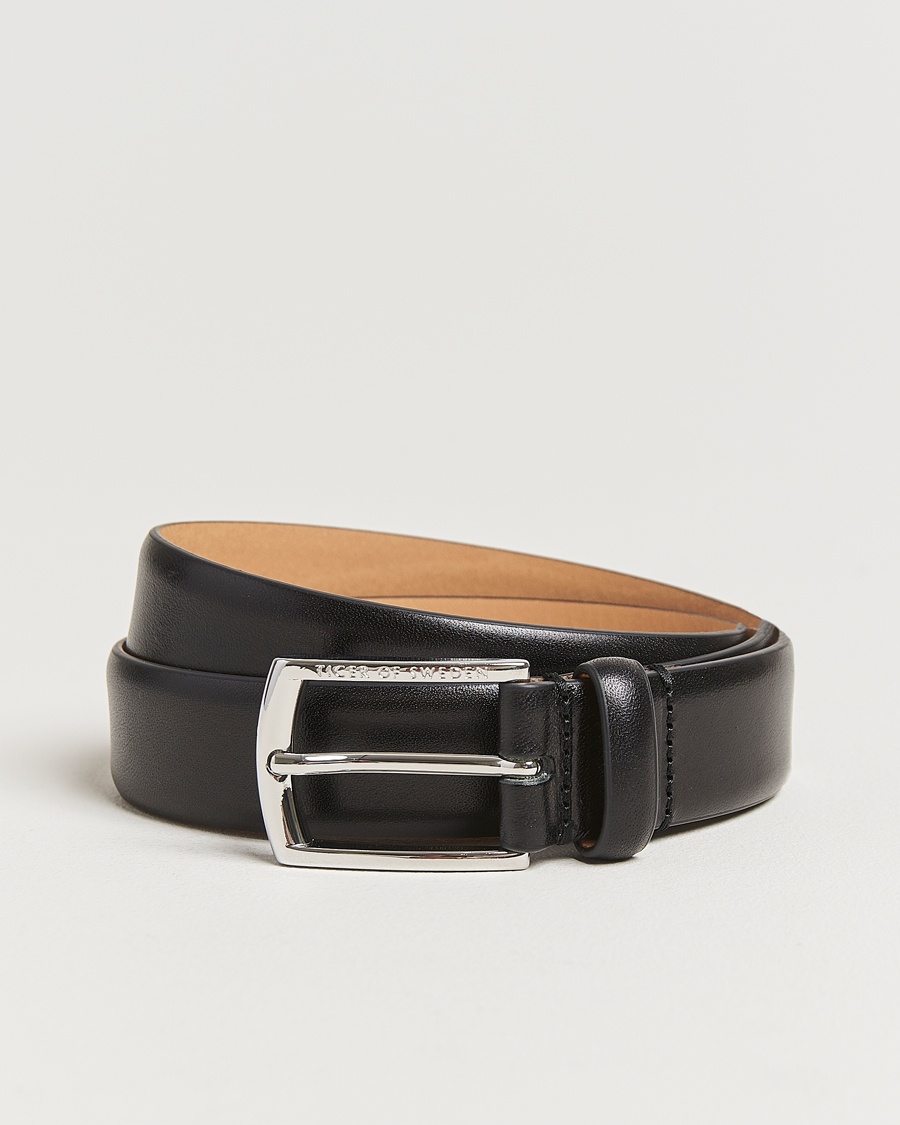 Homme | Ceintures | Tiger of Sweden | Asenby Leather 3 cm Belt Black