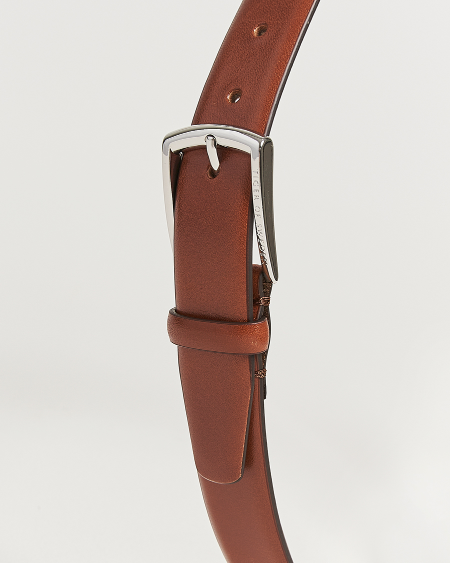 Homme | Ceintures | Tiger of Sweden | Asenby Leather 3 cm Belt Cognac