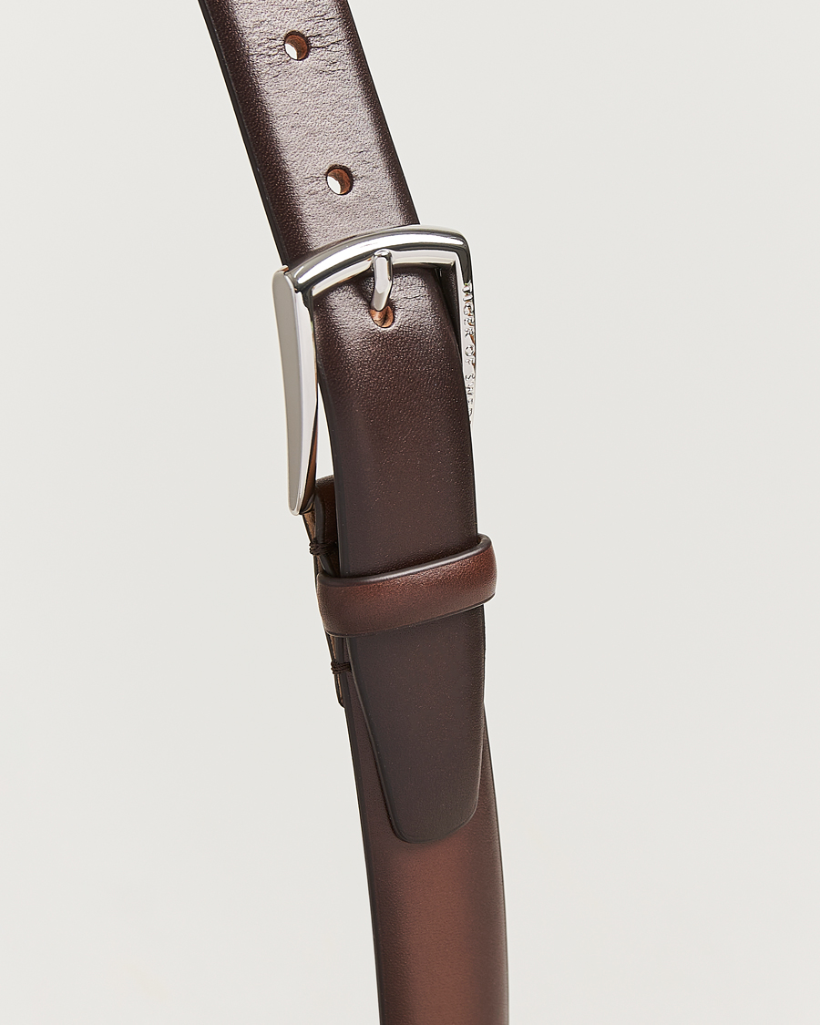 Homme | Ceintures | Tiger of Sweden | Asenby Leather 3 cm Belt Dark Brown