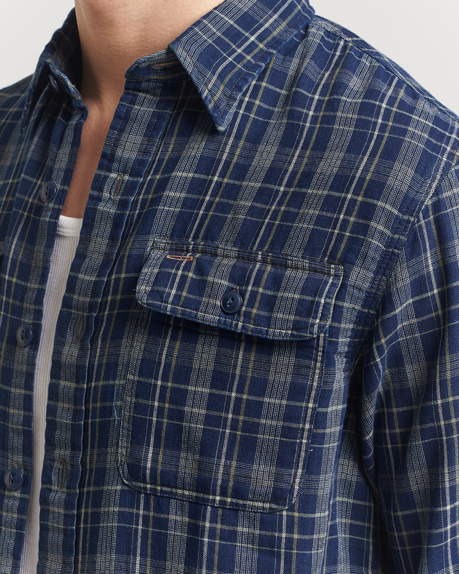Homme | Chemises | RRL | Matlock Double Pocket Shirt Indigo Plaid