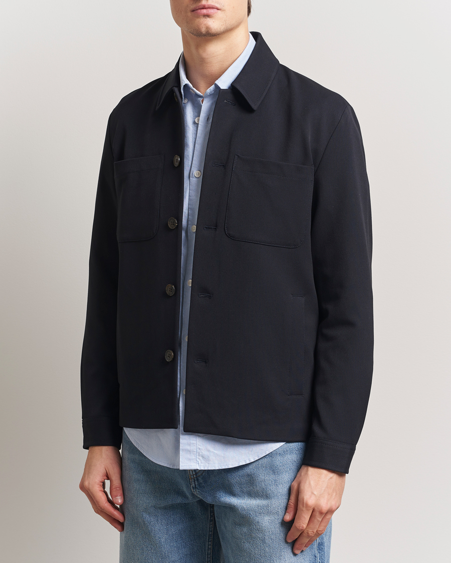 Homme | Chemises | LES DEUX | Marsielle Hybrid Jacket Dark Navy