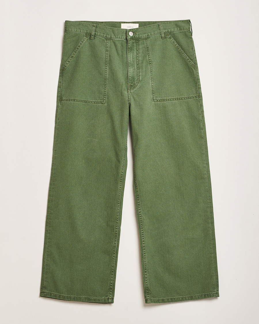 Homme | Pantalons | Jeanerica | GM010 Genua Worker Chino Chevron Green