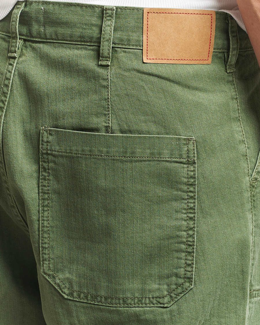 Homme | Pantalons | Jeanerica | GM010 Genua Worker Chino Chevron Green