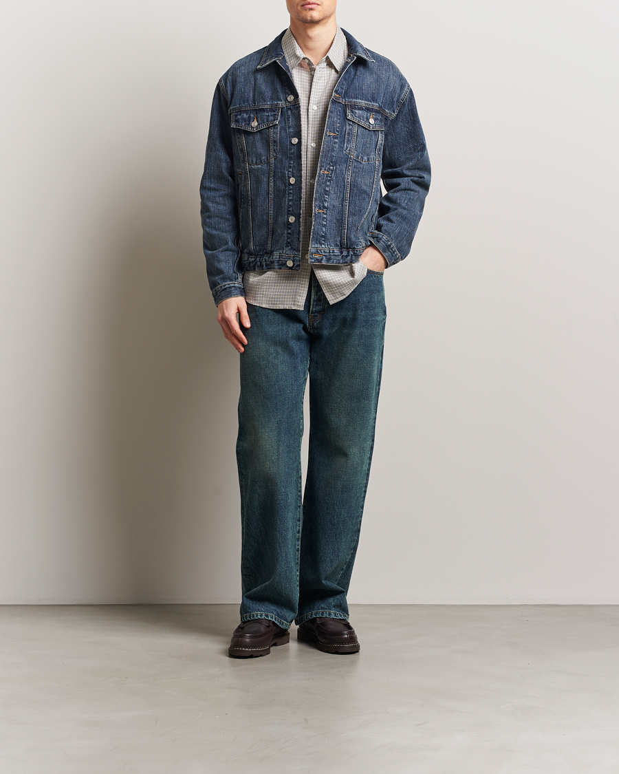 Homme | Manteaux Et Vestes | Jeanerica | Joe Denim Jacket Dark Blue Righe
