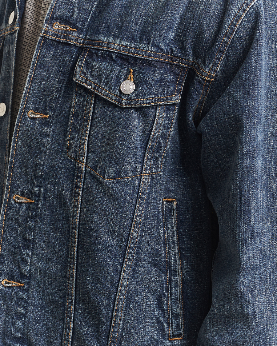 Homme | Manteaux Et Vestes | Jeanerica | Joe Denim Jacket Dark Blue Righe