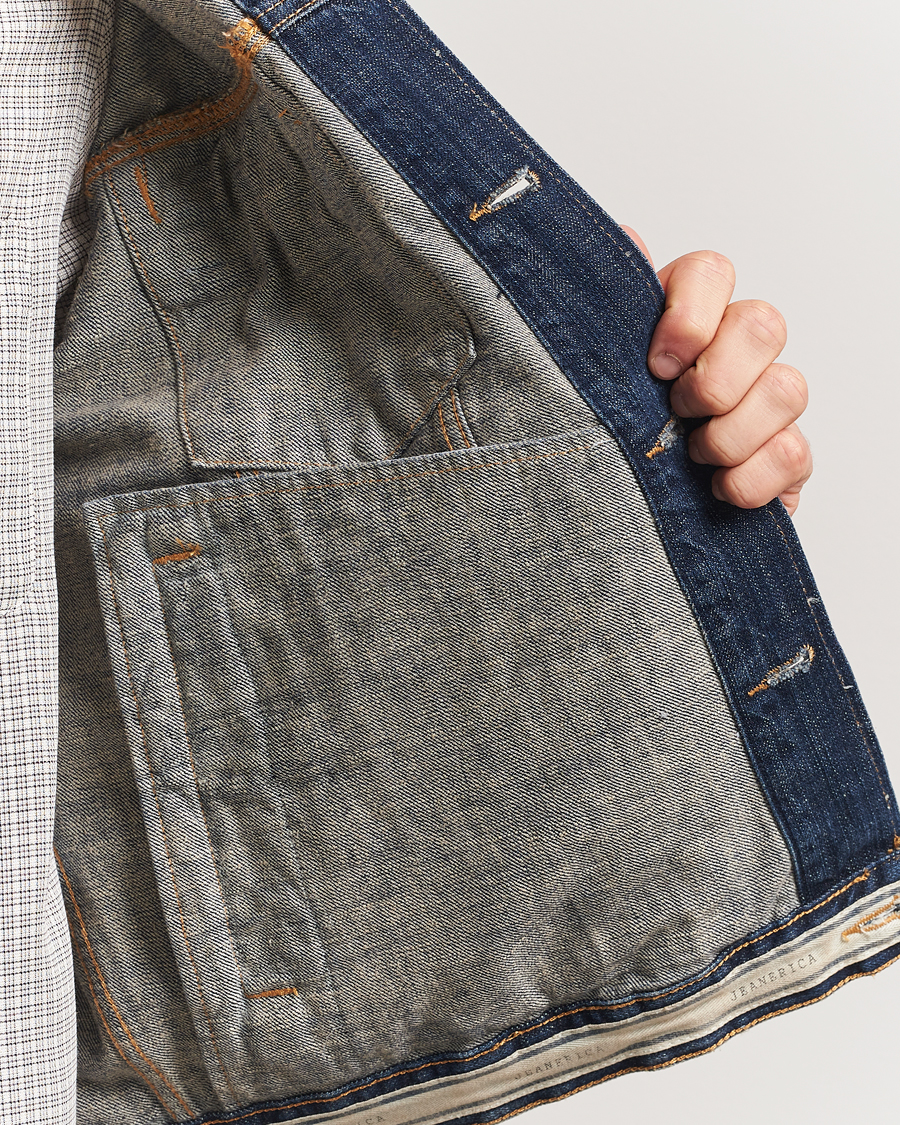 Homme | Manteaux Et Vestes | Jeanerica | Joe Denim Jacket Dark Blue Righe