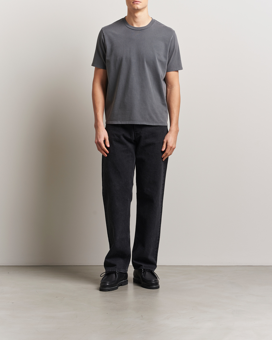 Homme | T-shirts | Jeanerica | Delon Crew Neck T-Shirt Washed Black