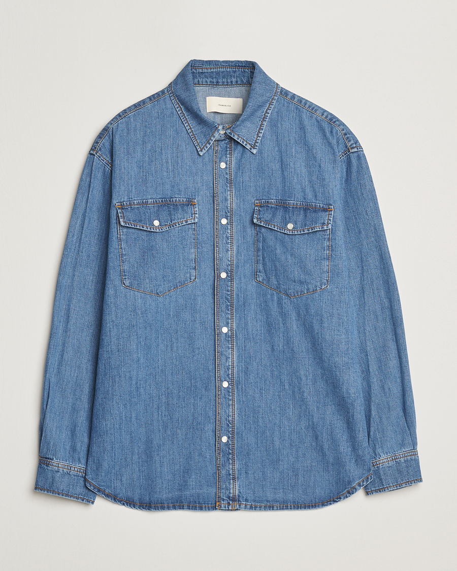 Homme | Chemises | Jeanerica | Arno Denim Shirt Light Blue Vintage