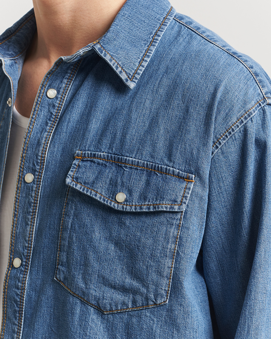 Homme | Chemises | Jeanerica | Arno Denim Shirt Light Blue Vintage