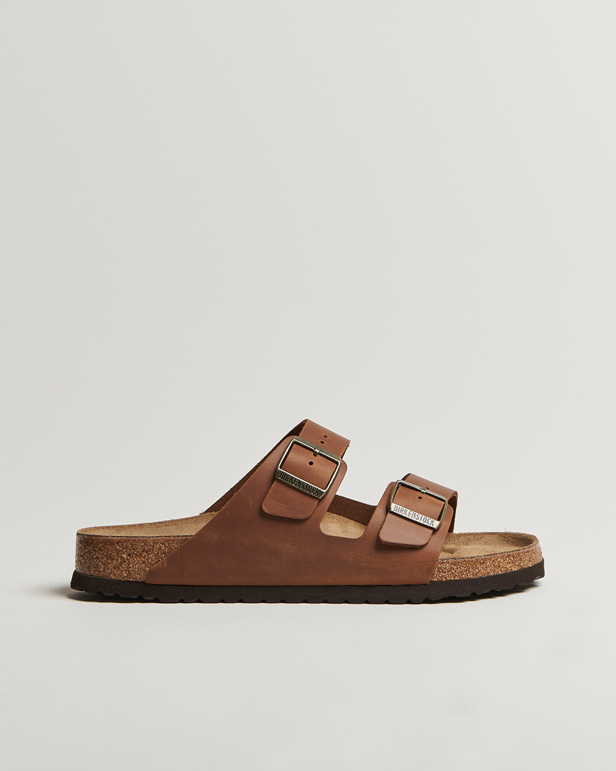Homme | Sandales Et Mules | BIRKENSTOCK | Arizona Classic Footbed Cognac Oiled Leather