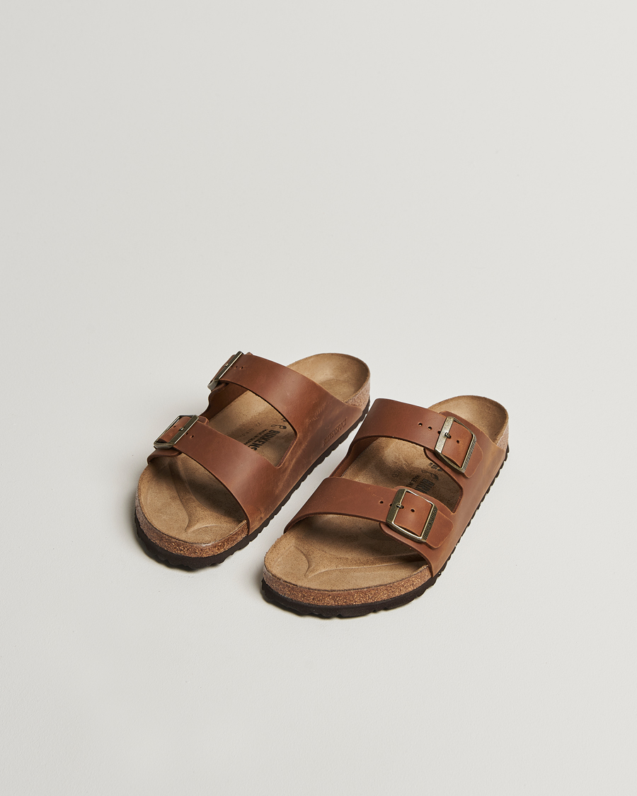 Homme | Sandales Et Mules | BIRKENSTOCK | Arizona Classic Footbed Cognac Oiled Leather